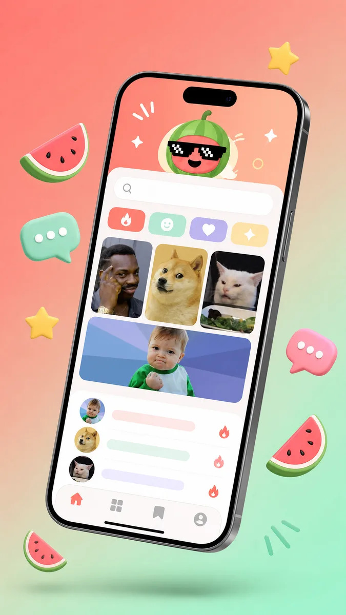 吃瓜社区APP手机界面展示